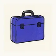Risograph icon of a briefcase
